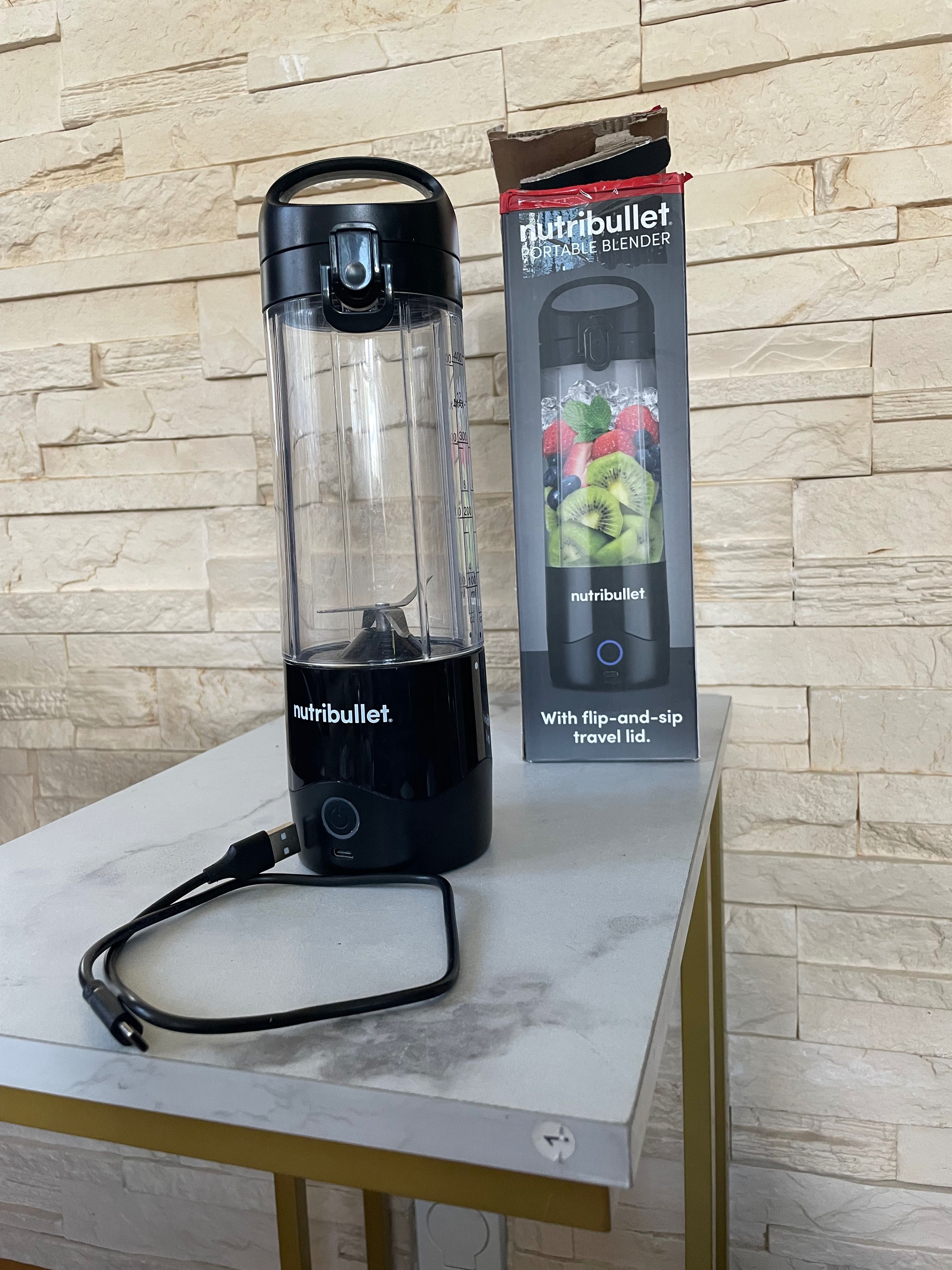 Blender Nutribullet USB mały bezprzewodowy czarny,  smoothie