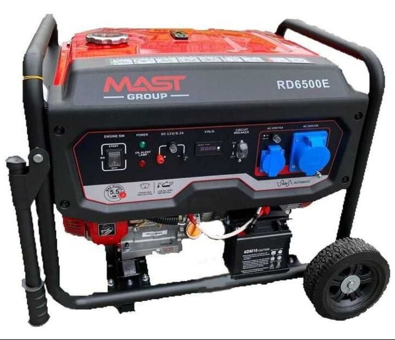 Генератор 5.5квт, бензин MAST GROUP RD6500E, мідь,електростартер.