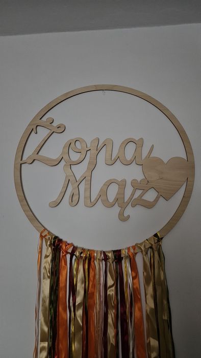 Koło wesele ścianka żona mąż