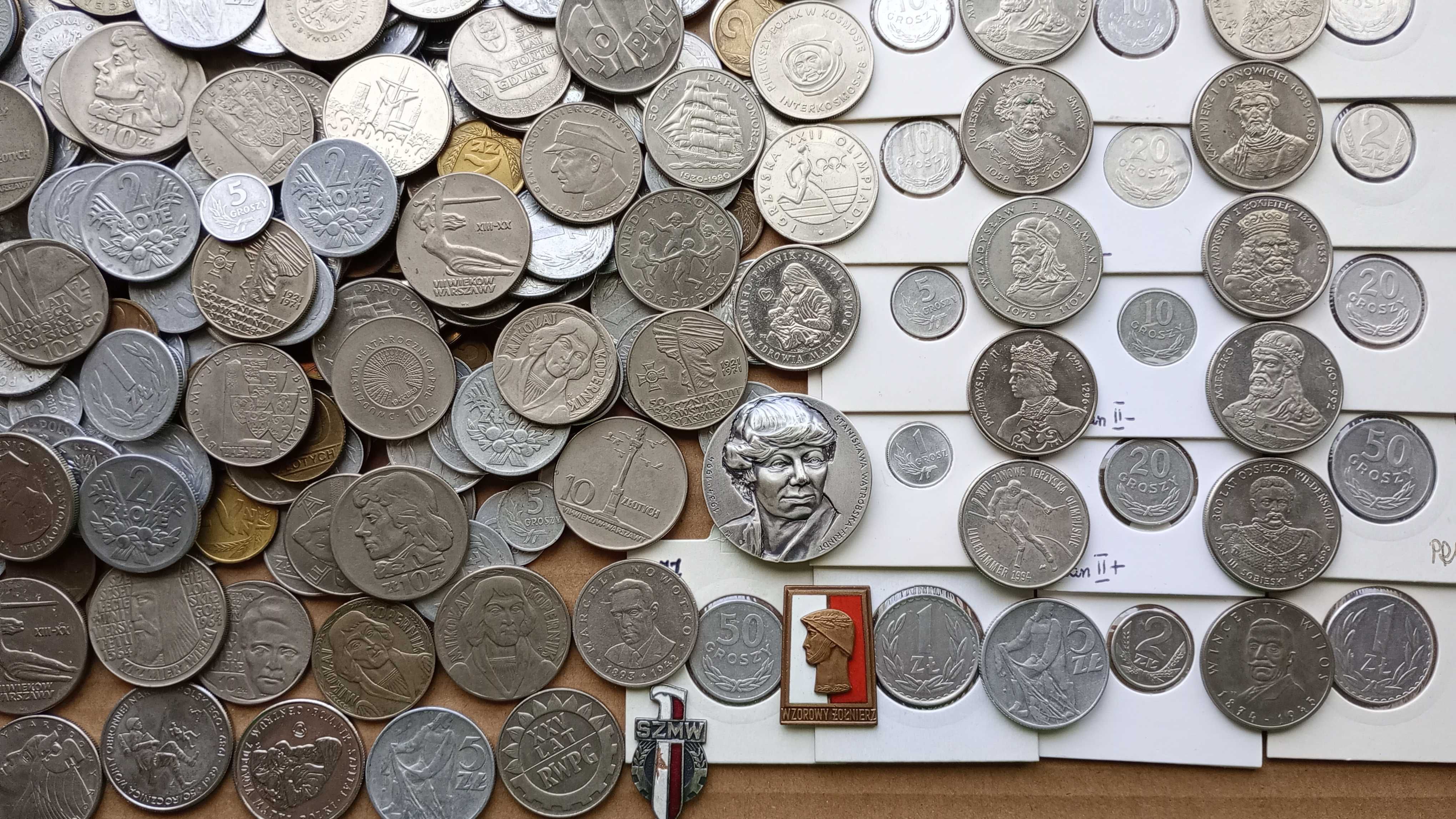 Stare monety L Kościuszko Rybak Kopernik Nike i inne monety PRL