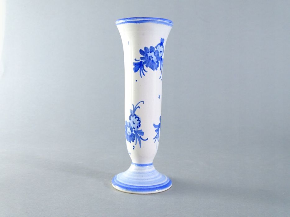 lata 40/50 malowany ceramiczny wazon flet