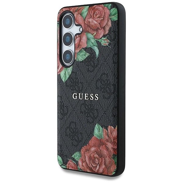 Etui Guess Leather 4G Flowers Print Metal Classic Logo MagSafe na Sams