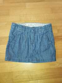 NOWA spódniczka H&M 98 jeansowa niebieska diagonal krótka