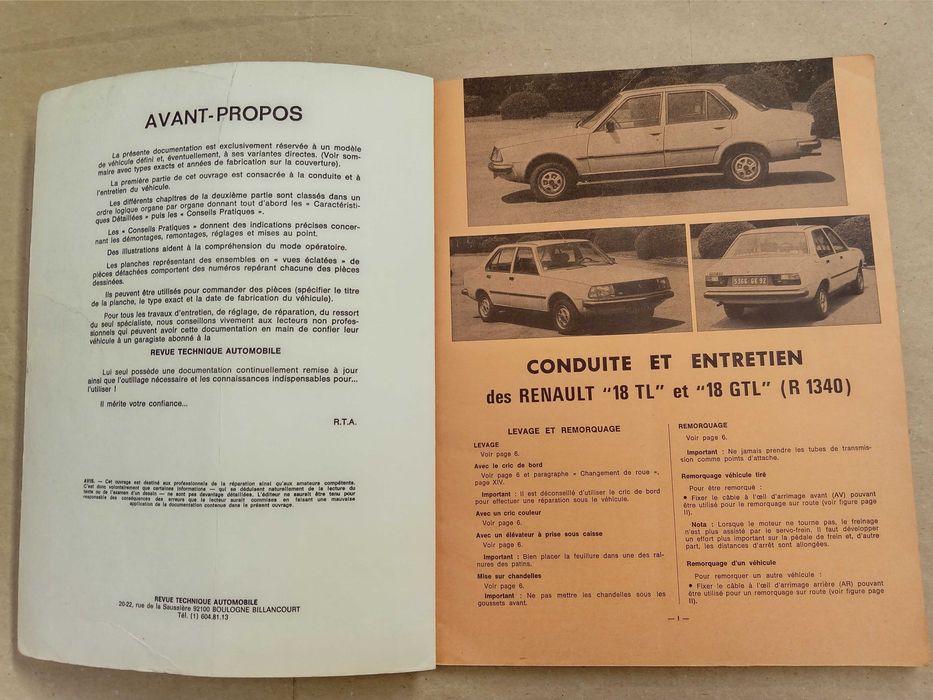 RTA Renault 18 Berline / Break