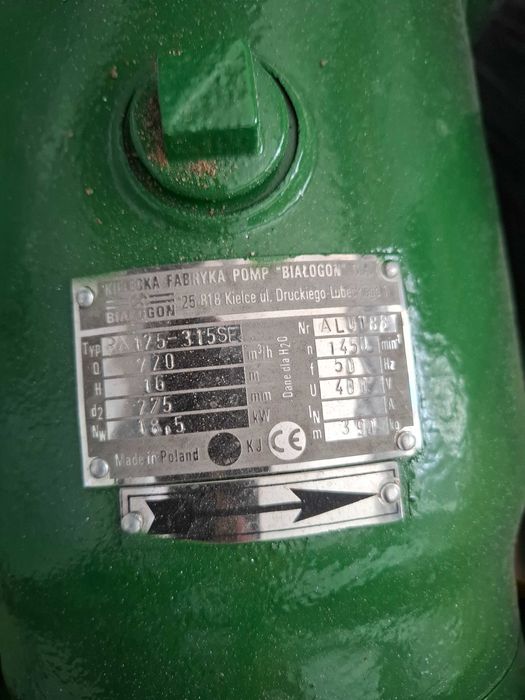 Pompa Agregat Pompowy Białogon RX125-315SE Q = 220m3/h