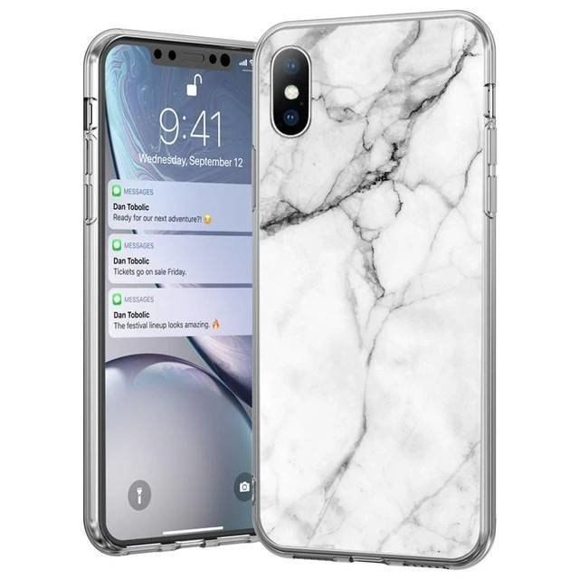 Żelowe Etui Marble Do Xiaomi Redmi 10X 4G / Xiaomi Redmi Note 9 Biały