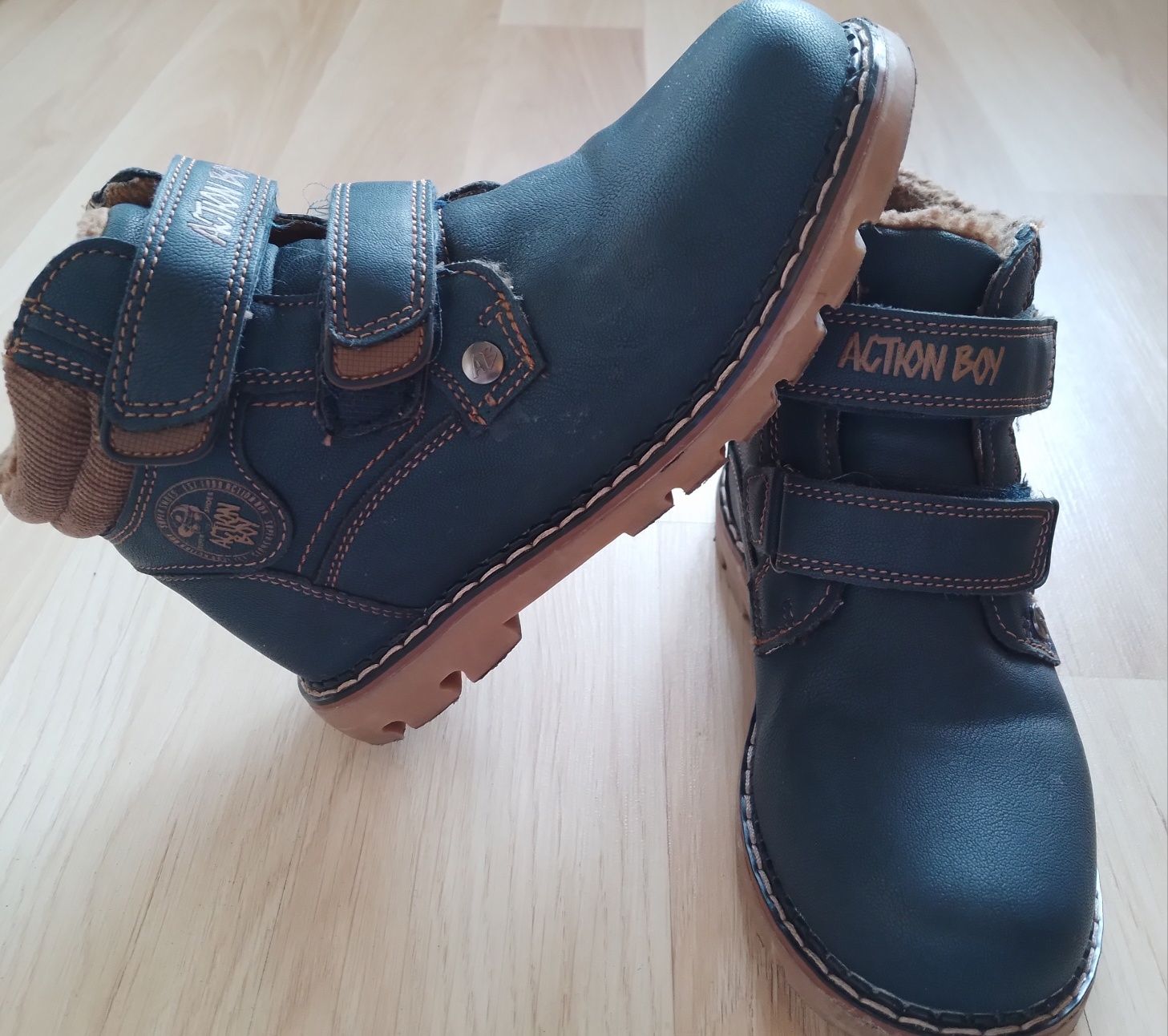 ACTION BOY 31 kozaki zadbane buty zimowe traperki na miśku wygodne