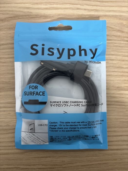 Cabo USB-C para Carregamento Microsoft Surface — Novo e Selado
