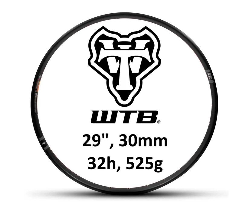 NOWA WTB 29" 32h i30 KOM Light Team obręcz rowerowa kapslowana Tubless