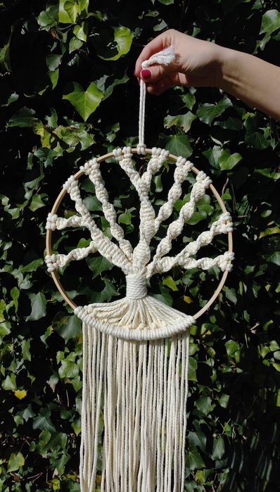 Painel Macramé Árvore da Vida