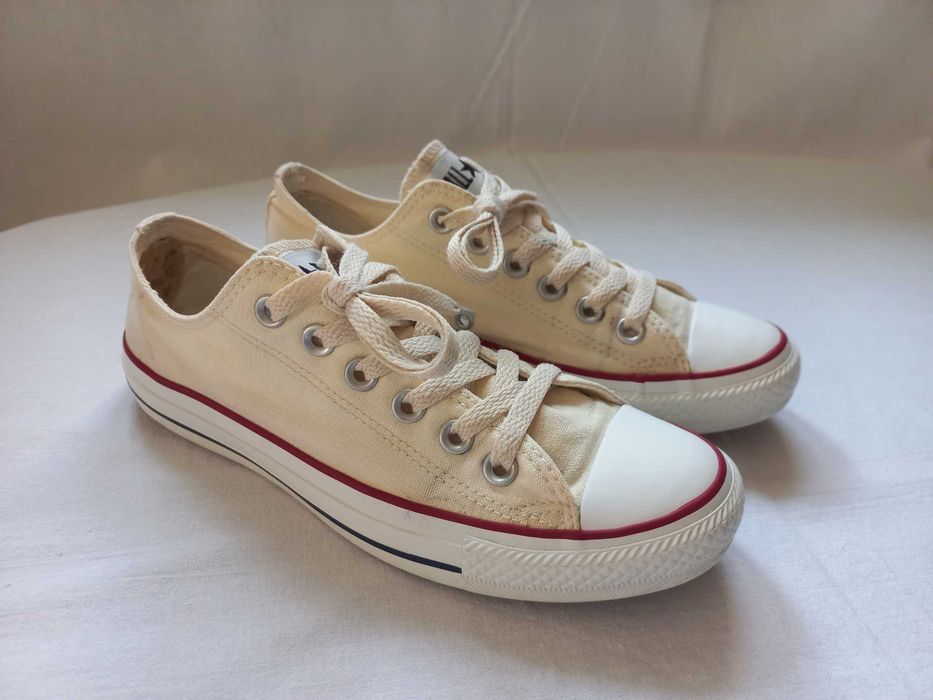 BUTY damskie TRAMPKI Converse kremowe r. 37,5 stan db+