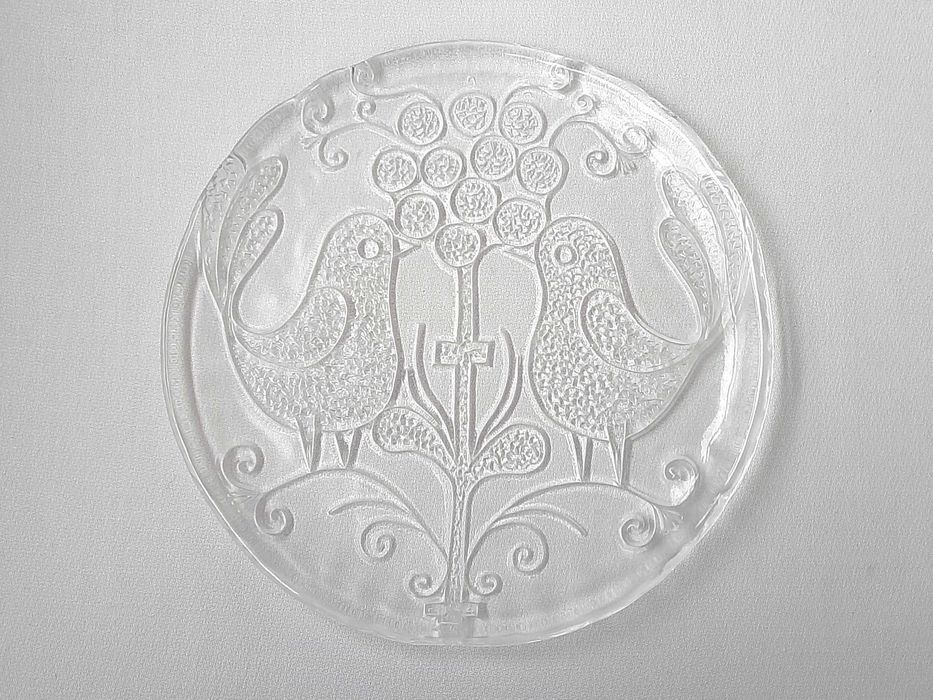 Stare szkło KOSTA BODA dekoracyjny talerz - Sweden