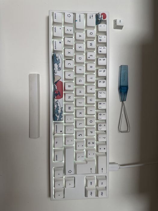 Teclado Mecânico Ducky MIYA Pro MAC/PC White LED 65% PBT