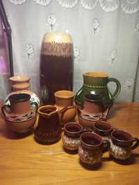 Глиняные и керамические вазы, кувшины, турка, тарелка, посуда