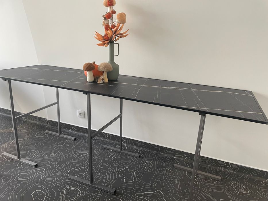 Tampo de bancada imitação pedra Compact  mármore preto