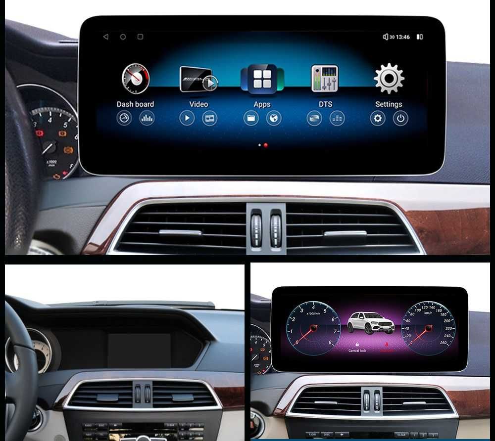 Android Radio FM DAB+ Opcja GPS Nawi WiFi 4G Mercedes C W204 NTG4.5