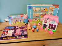 Zestaw Świnka Peppa, Peppa pig puzzle,domek