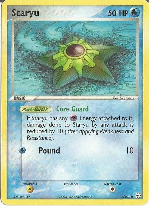 Karta POKEMON Staryu (HL 75) Stan Excellent EX Hidden Legends