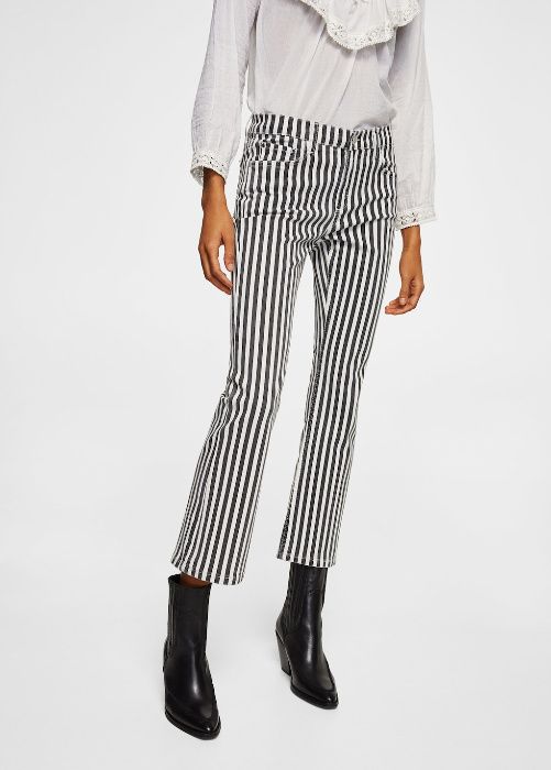 Mango spodnie w paski 7/8 jak nowe 38 M