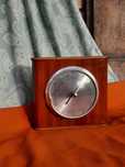 Barometr vintage retro elegancja drewno srebrny retro