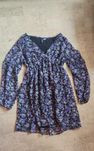 Sukienka h&m divided kwiaty fioletowa rozmiar S