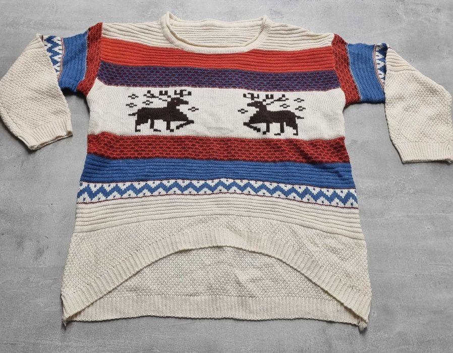 Sweter 44 46 na święta świąteczny zimowy damski
