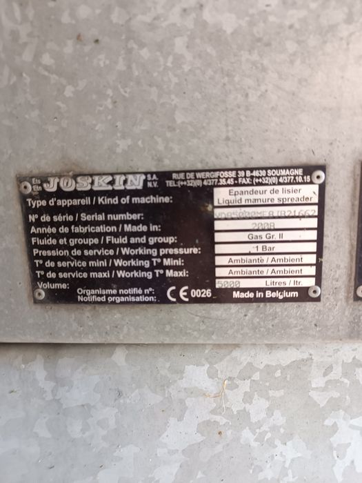 Sprzedam beczkę Joskin modulo 2 5000 l w bardzo dobrym stanie