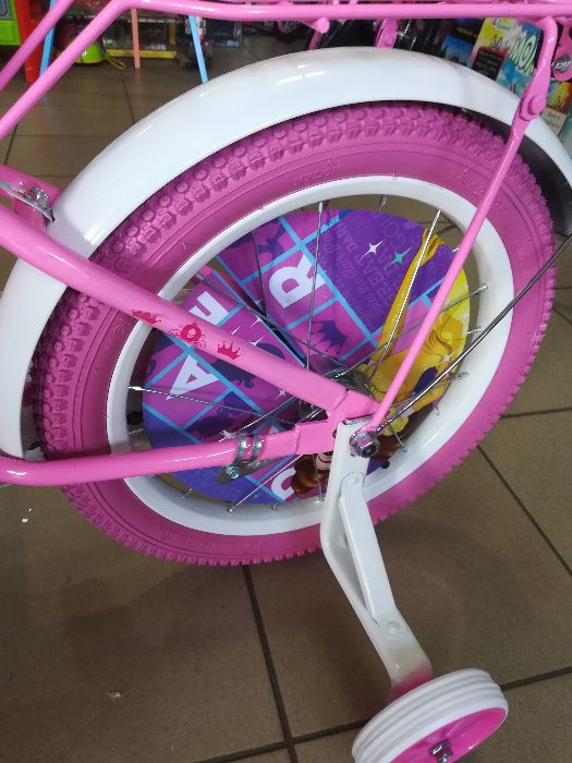 Велосипед Диснеевские Принцессы 16".Для девочек старше 4-х лет