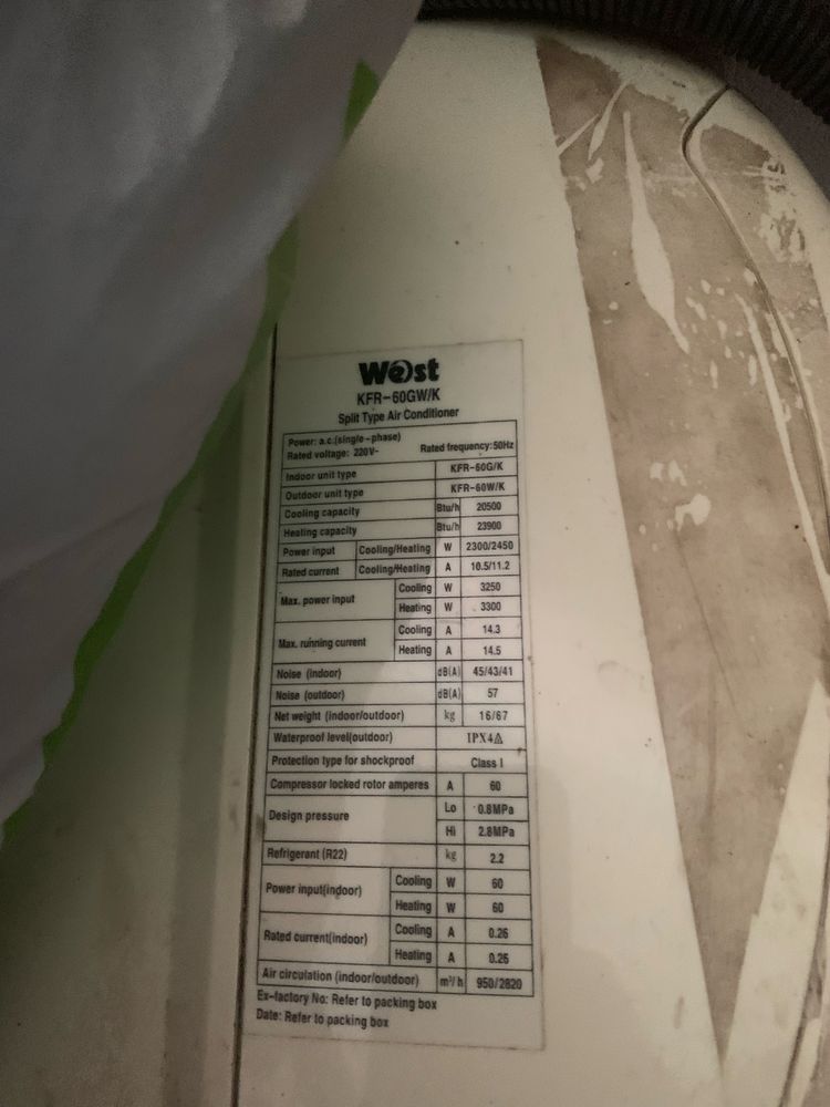 Кондиционер площадь 32 кв/м