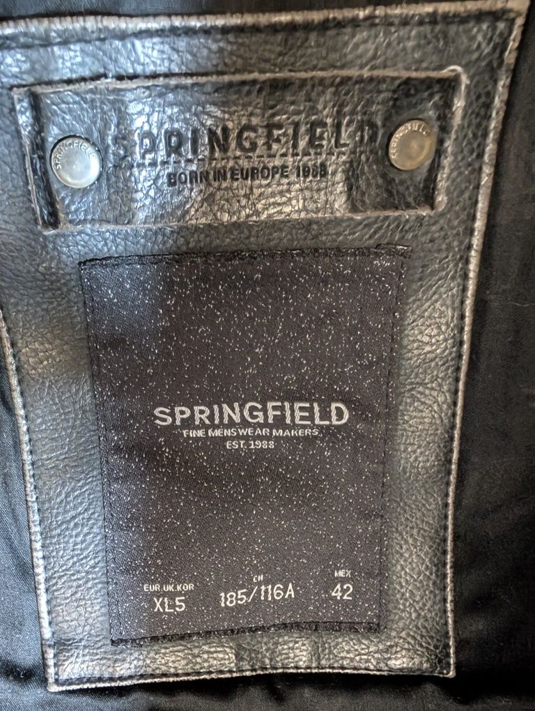 Casaco Napa a imitar cabedal com capuz - Springfield
