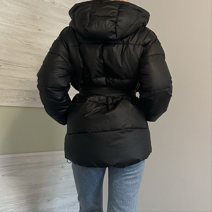 Пуховик пояс бренд Linel плащова водовідштовхувальна тканина аеро пух