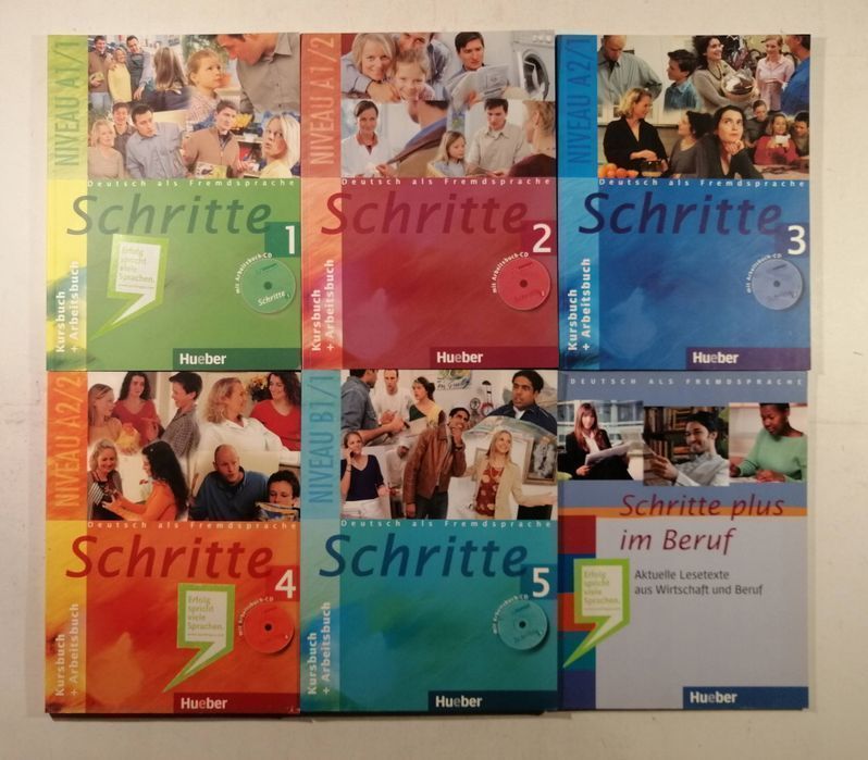 6x Deutsch als Fremdsprache Niveau kurs 1-5 Schrit