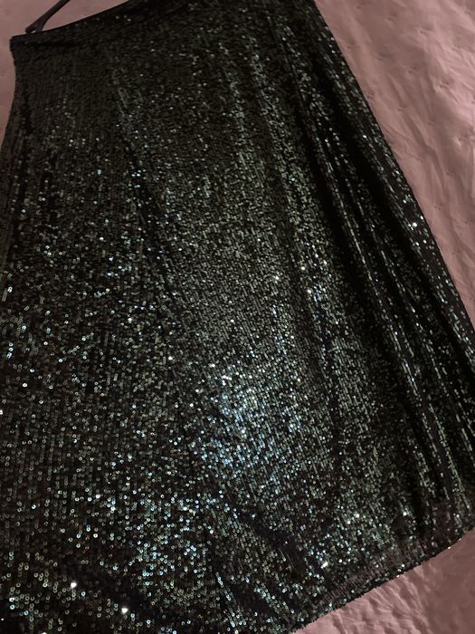 Spódnica cekinowa butelkowa zieleń