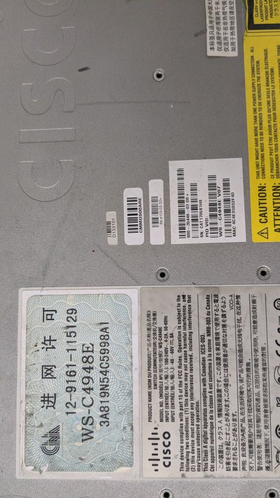 Комутатор керований 3 рівня Cisco WS-C4948-E