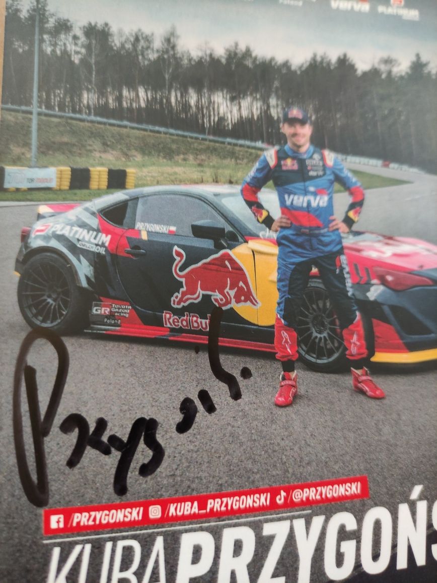 Autograf, podpis Jakub Kuba Przygoński Orlen Team Red Bull Kierowca PL