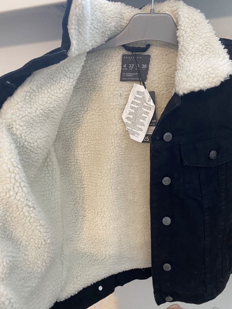 Джинсова куртка тепла,шерпа primark