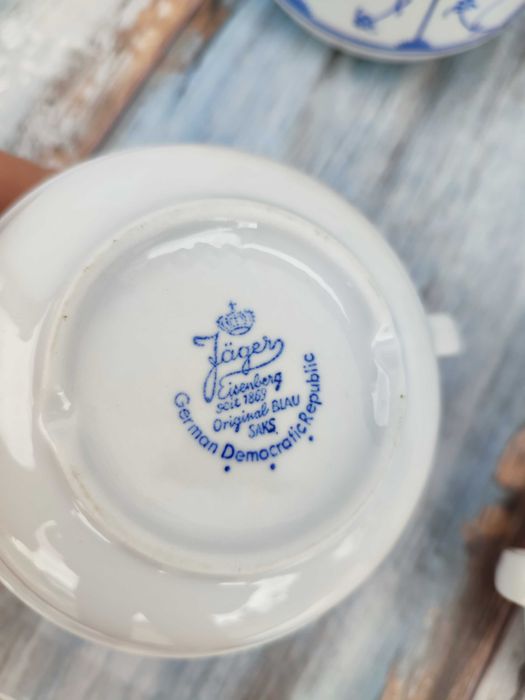 Bulionówki porcelana Jager - wzór słomkowy