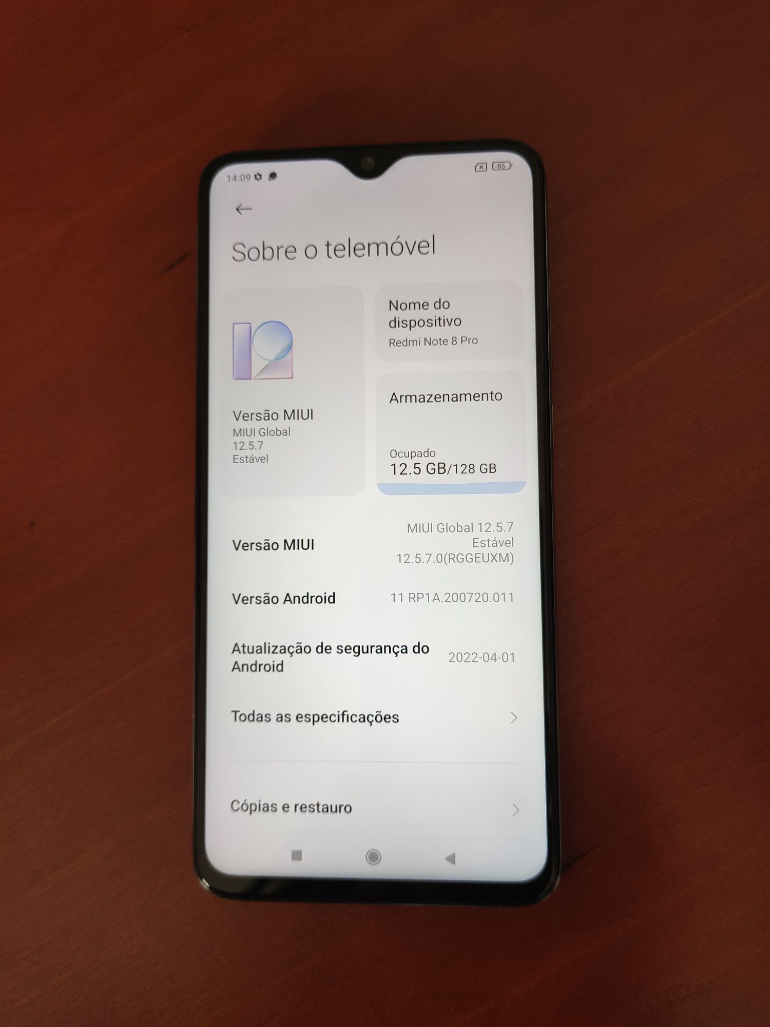 Redmi note 8 pro 128gb bom estado