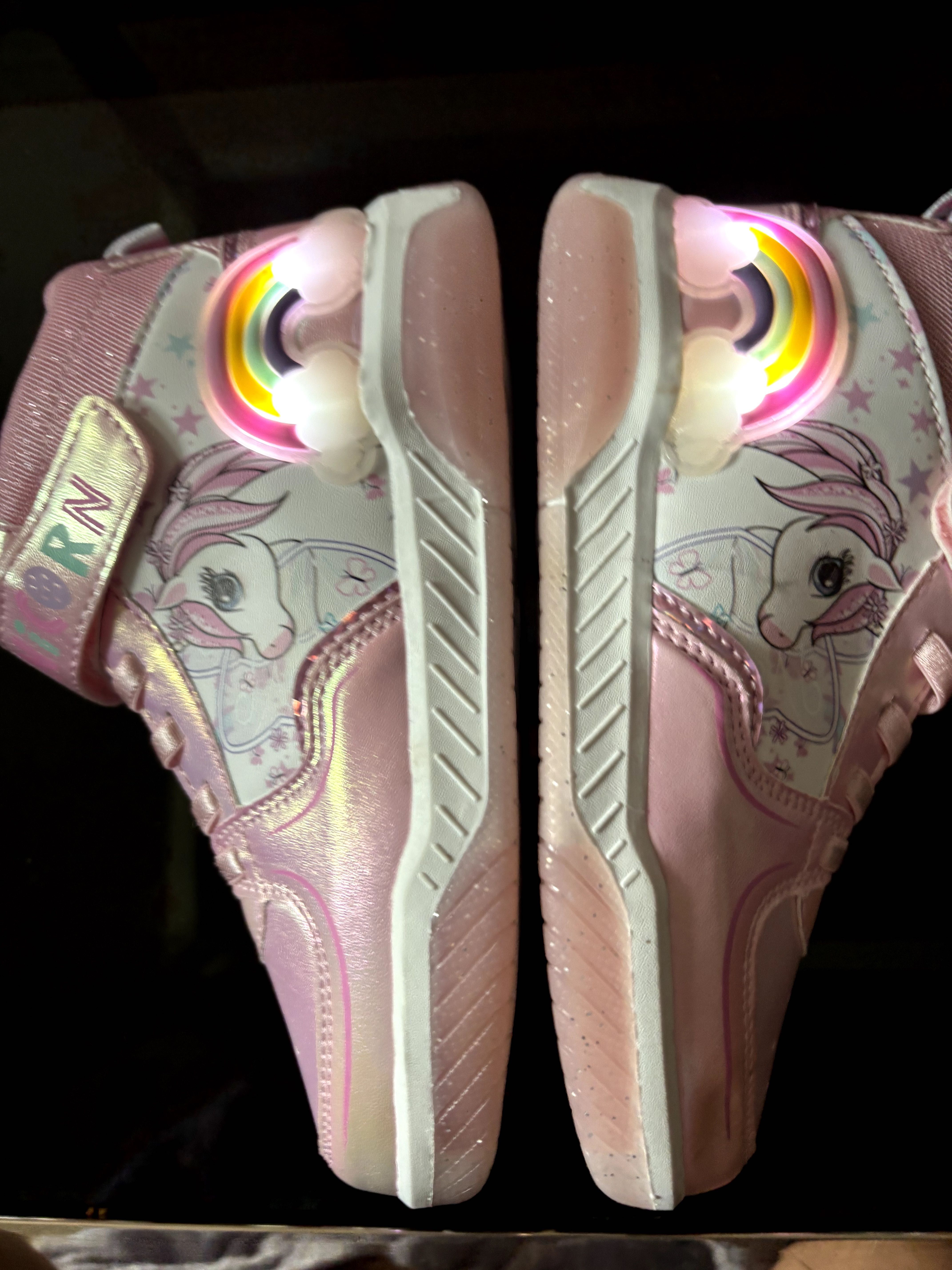 Unicorn, jednorożec, buty świecące podeszwa led, diody NOWE 30