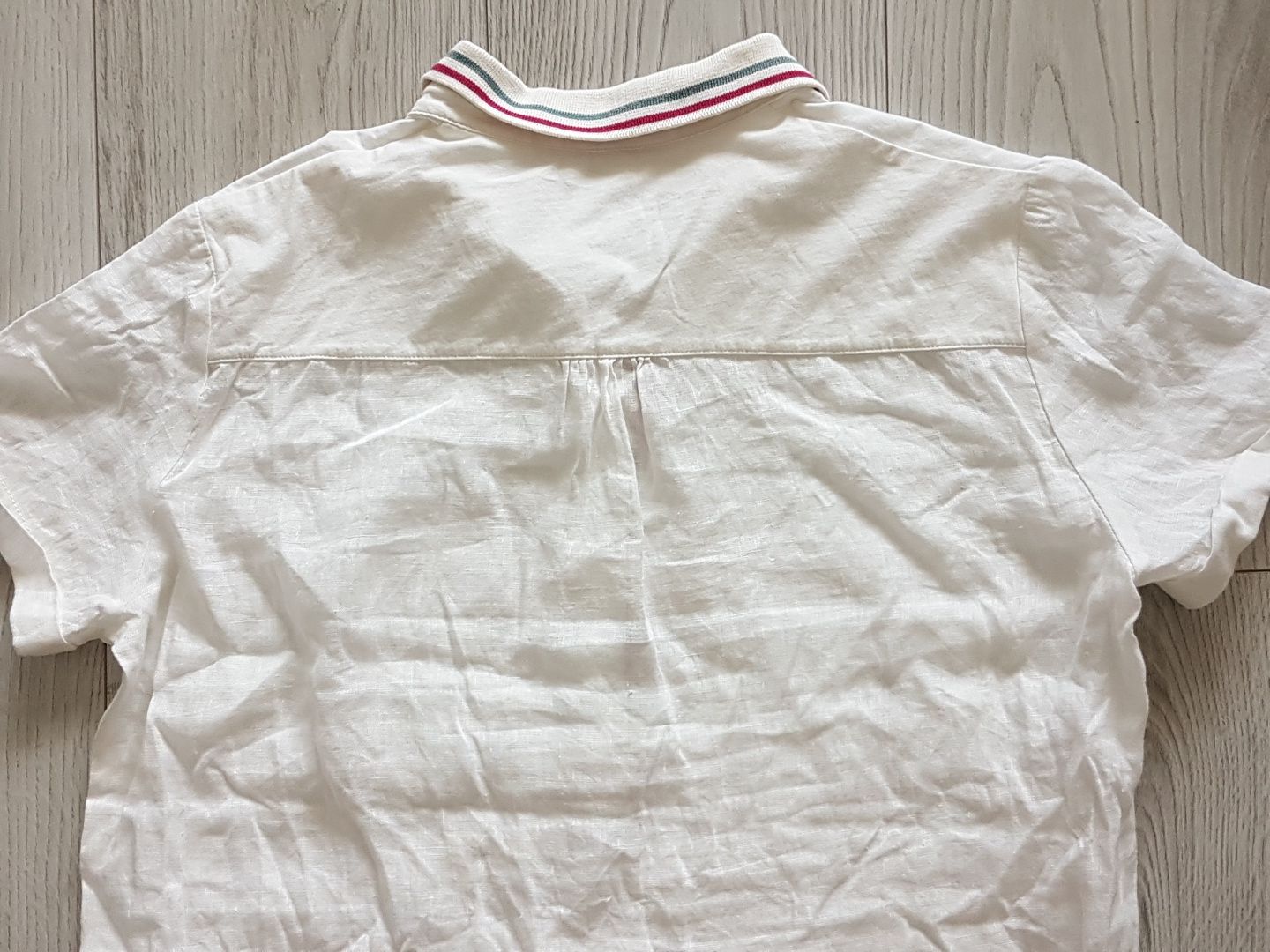 Koszulka polo jak nowa U.S. Polo ASSN. biała/ecru, r. L,