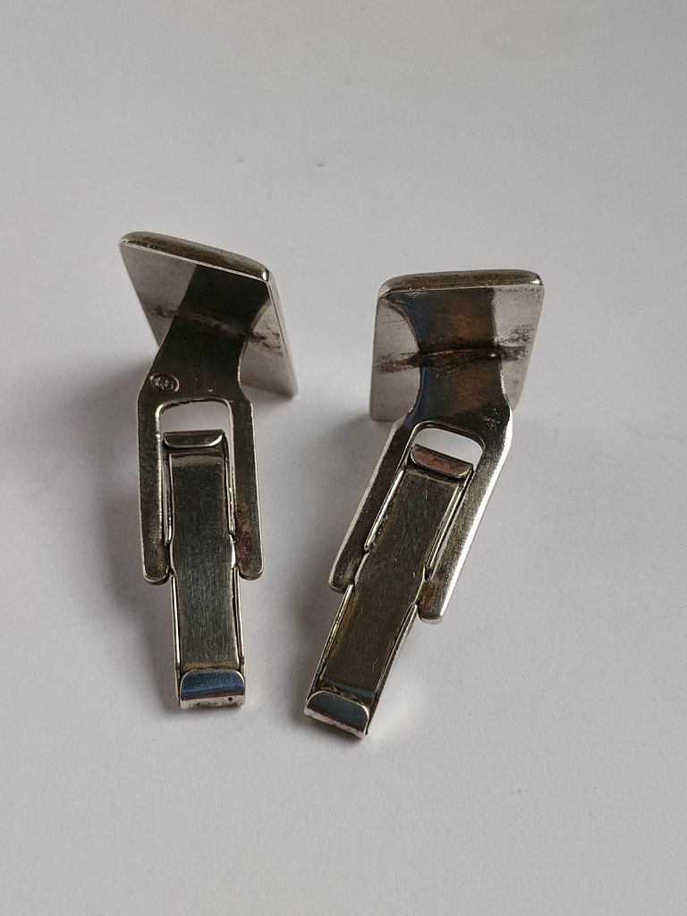 Srebrne spinki do mankietów, Biamet, srebro 800, vintage