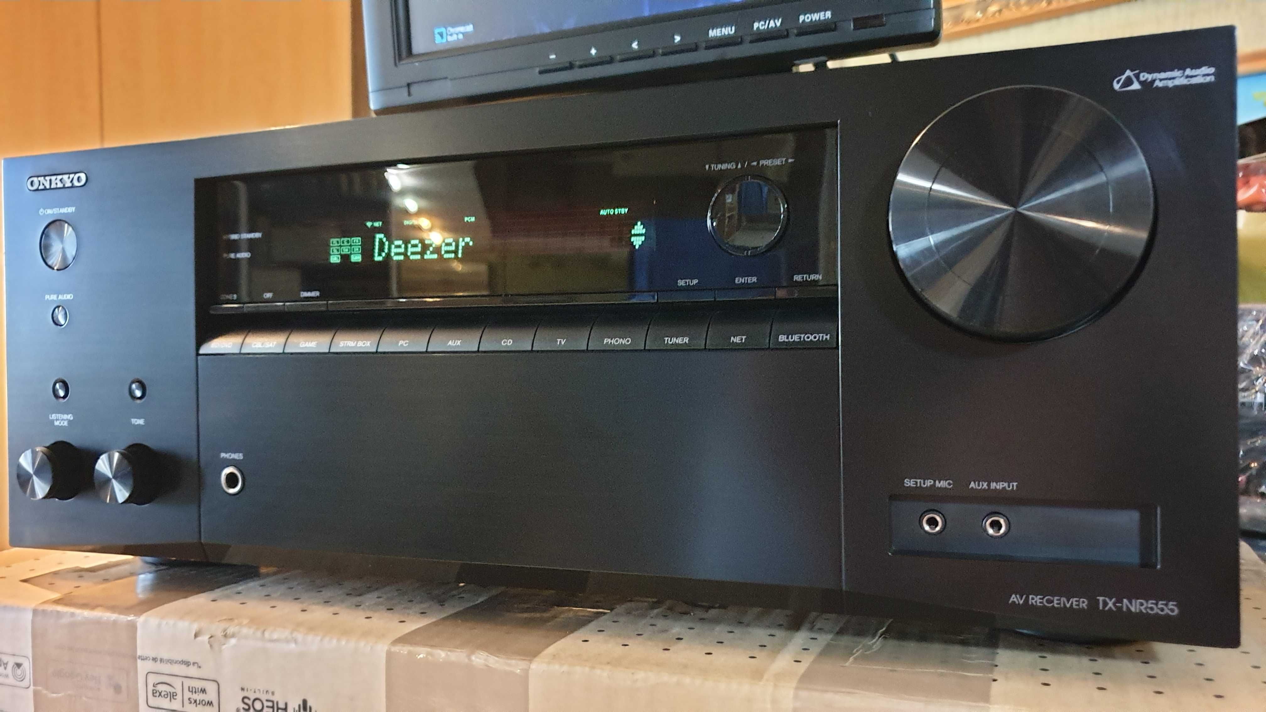 Ресивер Onkyo TX-NR555 Atmos Xbox, 4k HDR, 3D, WiFi, BT, USB, 130W