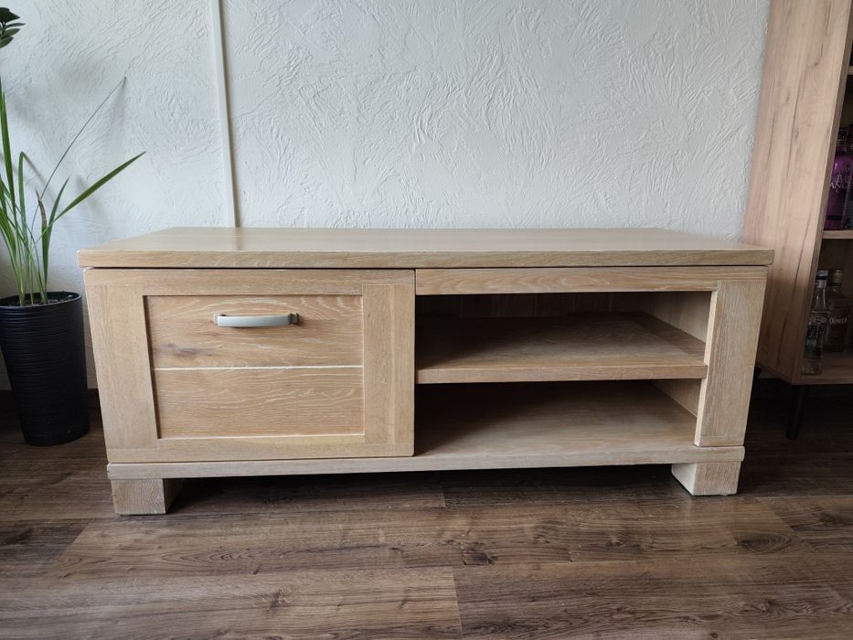 Komoda pod telewizor, szafka RTV, szafka na buty dąb bielony