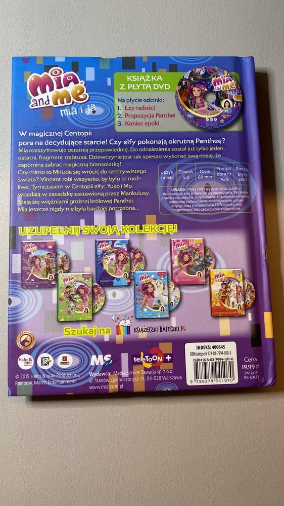 Mia i ja ksiazka część 7 + DVD odc 24-26