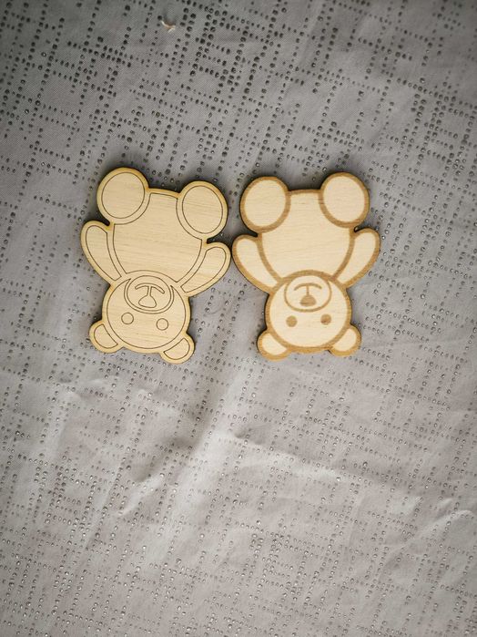 Drewniane misie ze sklejki 3mm – dla chłpca i dziewczynki zestaw 22szt