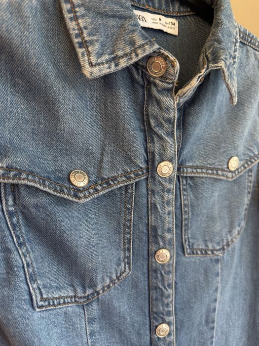Джинсова сукня ZARA Kids для дівчаток, розмір 134