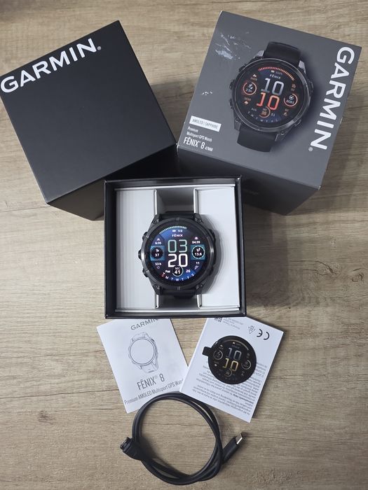 Garmin Fenix 8 Amoled Sapphire Carbon gray DLC Titanium 47 mm