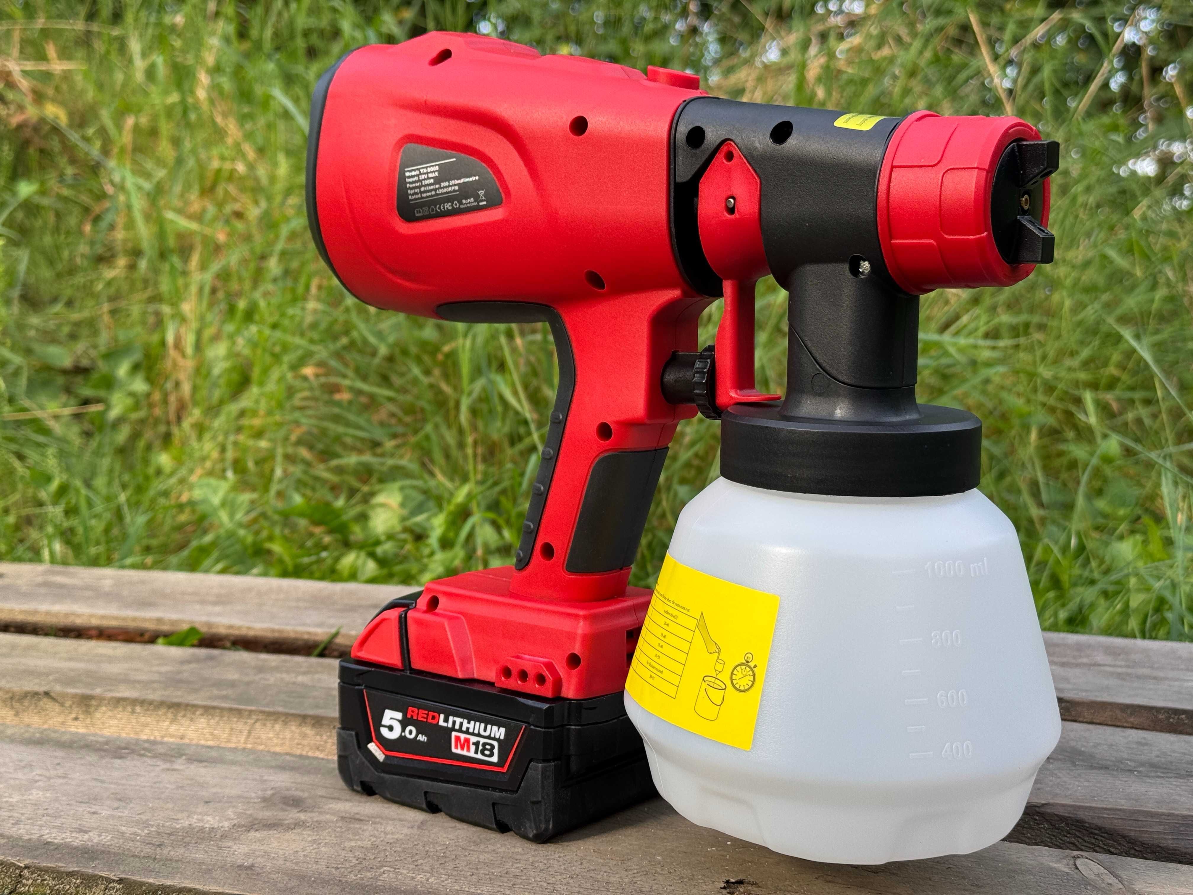 Pistolet na farbe do sufitów pasuje do baterii MILWAUKEE Instrukcja PL