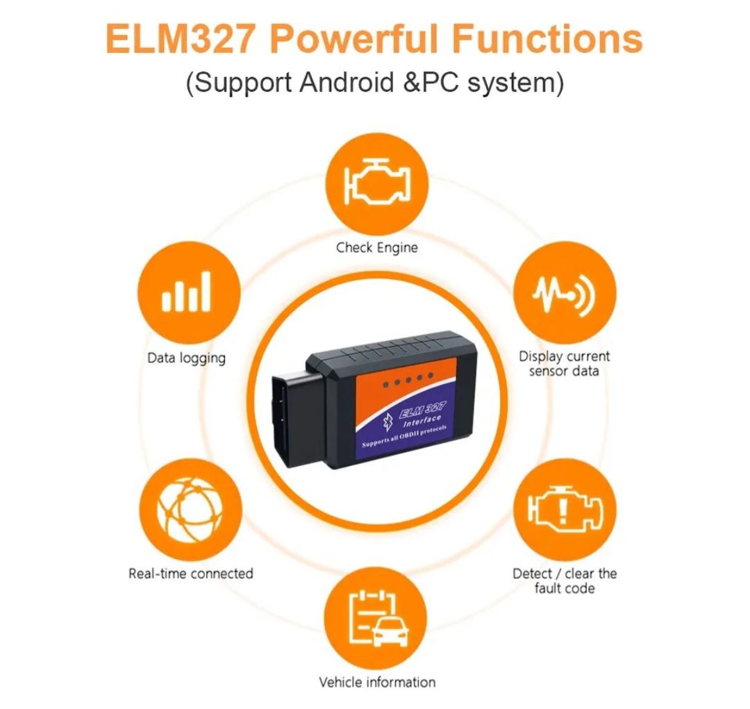 ELM 327 Wifi Interface OBD2 e OBD - Apple - Android - PC