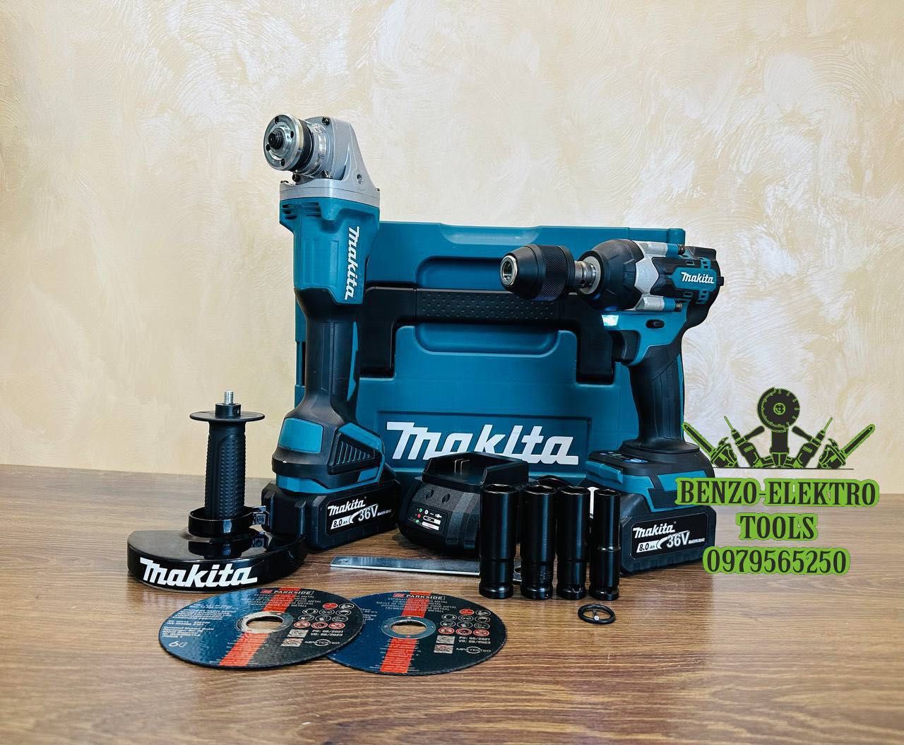 Аккумуляторный Набір 2в1 Makita 36V Гайковерт DTW500 + Болгарка DGA504